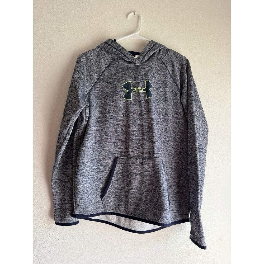 MEN'S UNDER ARMOUR LOOSE FIT COLD GEAR PULLOVER HOODIE Heather Gray Medium